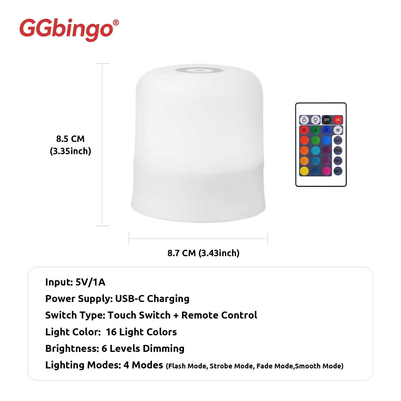 RGB Touch Night Light