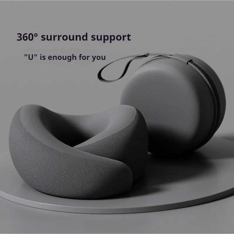Memory Foam Travel Neck Pillow with Ergonomic U-Shape Support