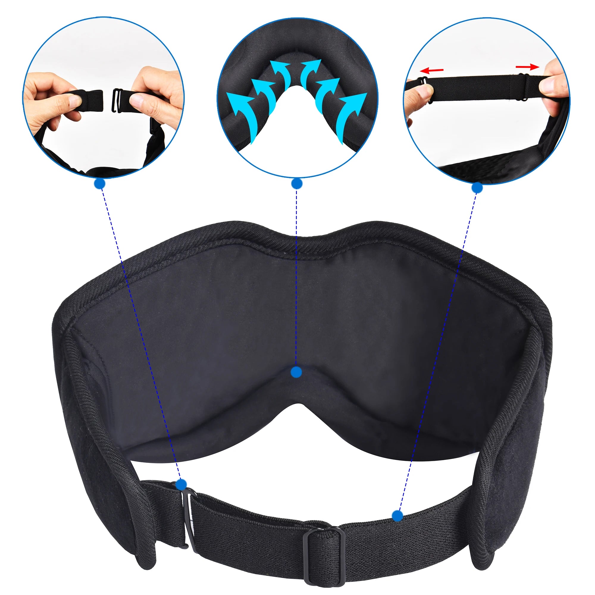 Heated Bluetooth Sleep Mask with Wireless Headphones