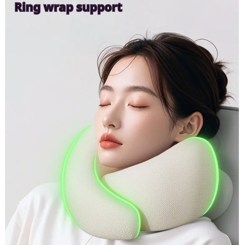 Memory Foam Travel Neck Pillow with Ergonomic U-Shape Support