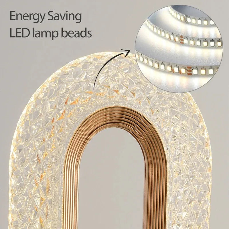 Touch Control 3D Crystal Night Light with Dimmable LED