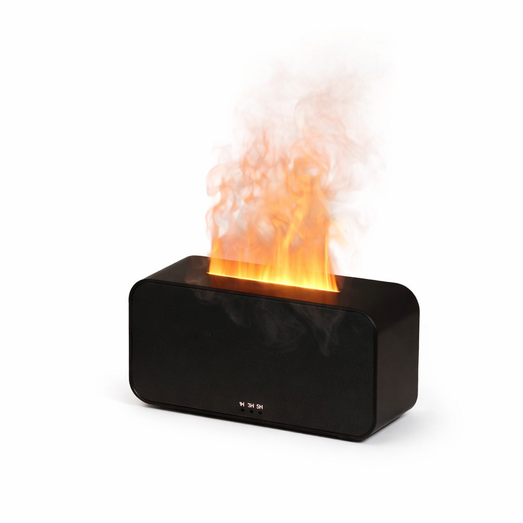 Flame Aroma Diffuser - Ultrasonic Humidifier with LED Light Effect