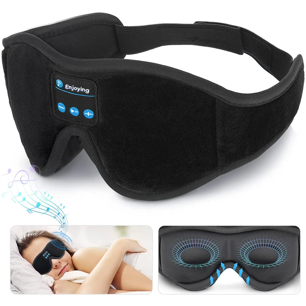 3D Bluetooth Sleep Mask with Wireless Headphones