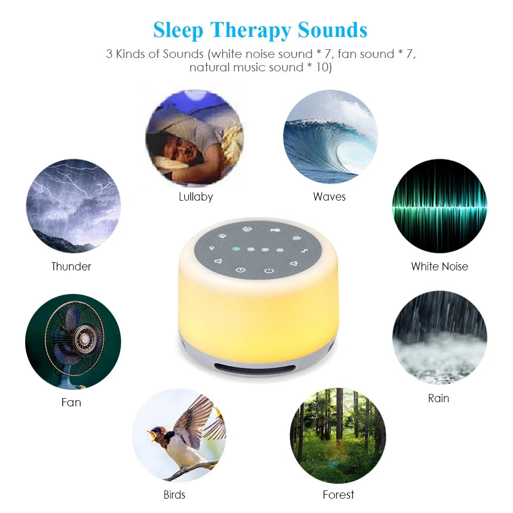 White Noise Sound Machine with Night Light