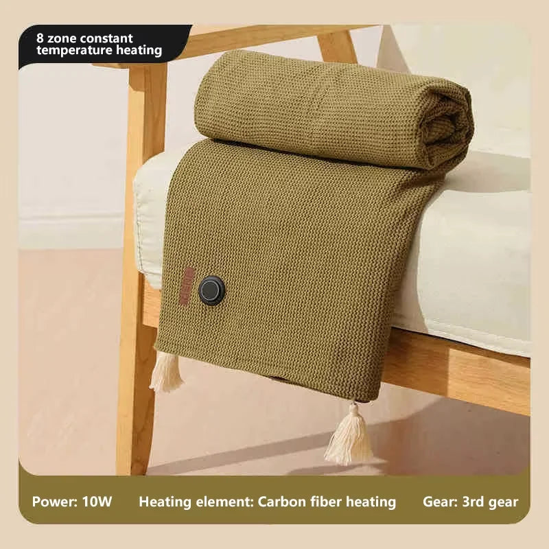 USB Heated Wearable Blanket Shawl with 3 Temperature Settings