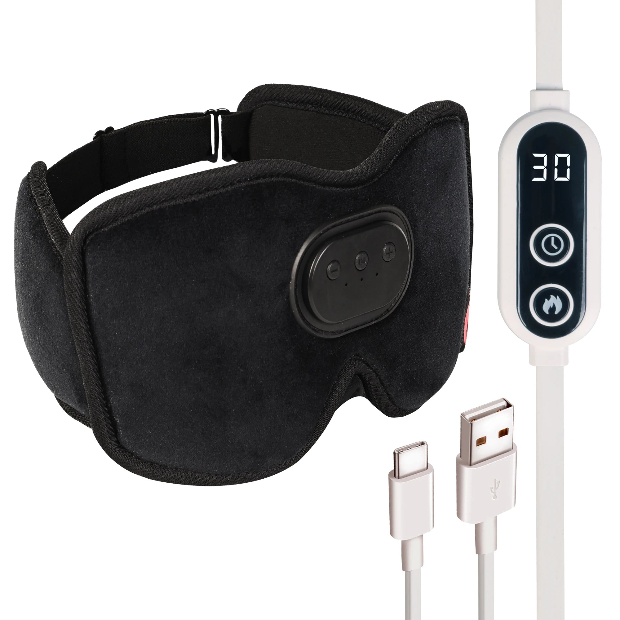 Heated Bluetooth Sleep Mask with Wireless Headphones