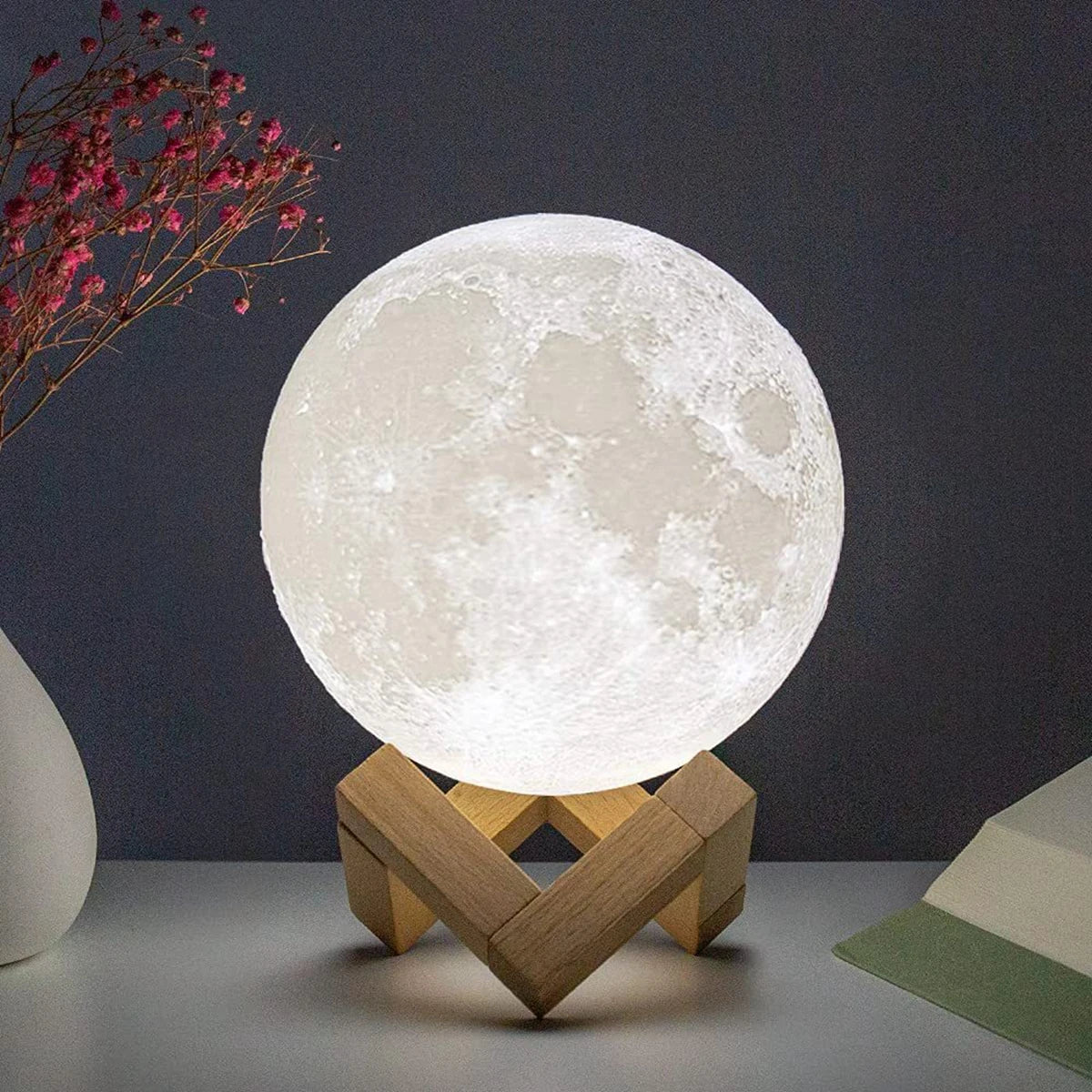 Moon Lamp - LED Night Light with Stand for Bedroom