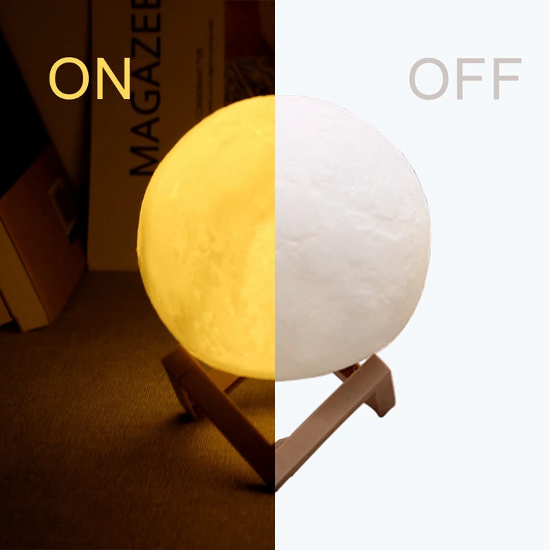 Moon Lamp - LED Night Light with Stand for Bedroom